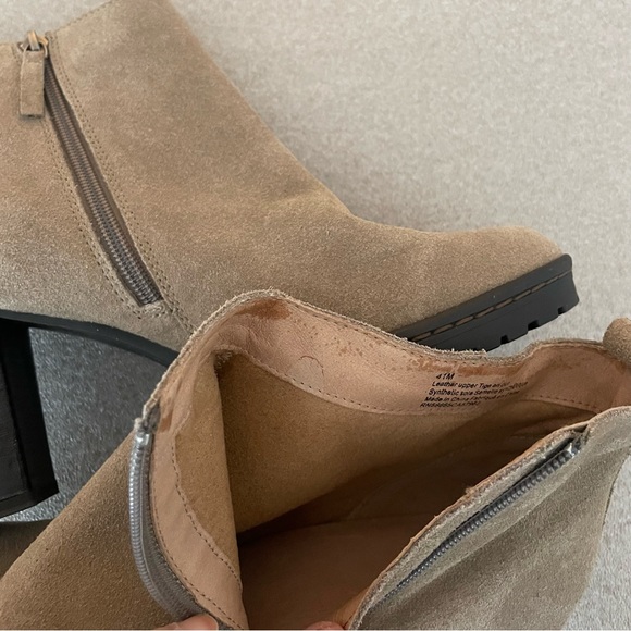 Caslon Taupe Leather Ankle Boots Size 41 - Picture 4 of 14